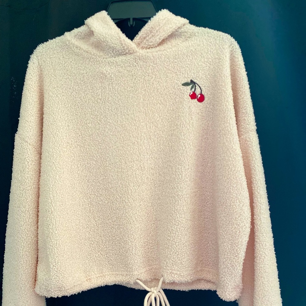 Soft pink Sherpa Hoodie